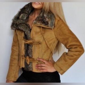 Steve Madden - Vintage Faux Suede & Fur Coat